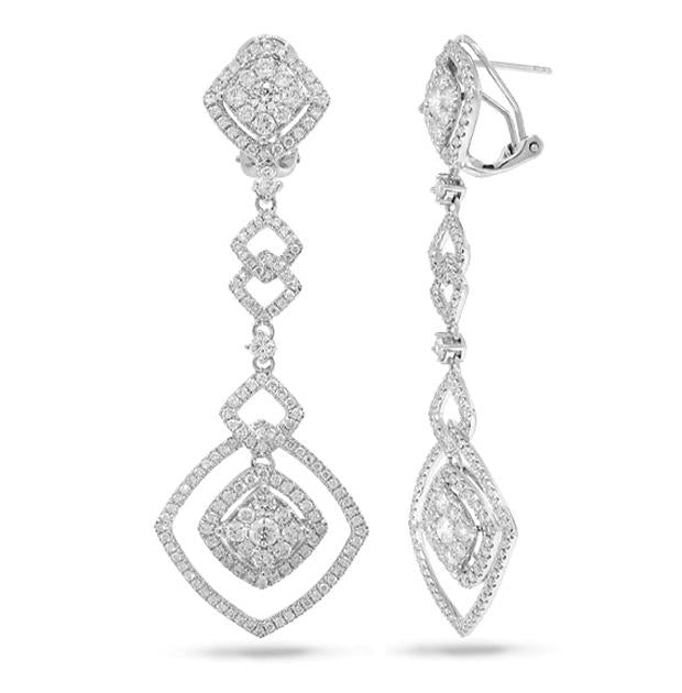 3.13 Ctw 14k White Gold Diamond Earring