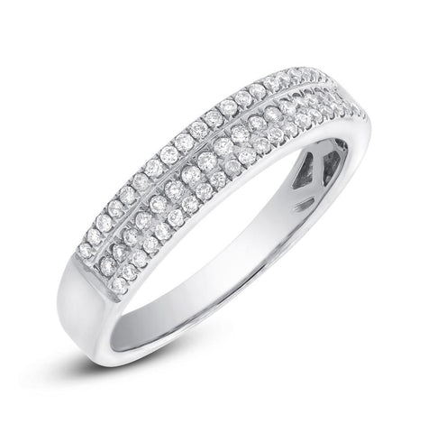 0.26 Ctw 14k White Gold Diamond Womens Band