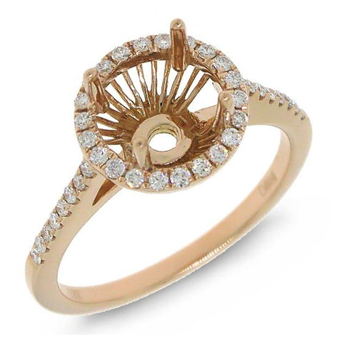 0.23 Ctw 18k White Gold Diamond Semi-mount Ring
