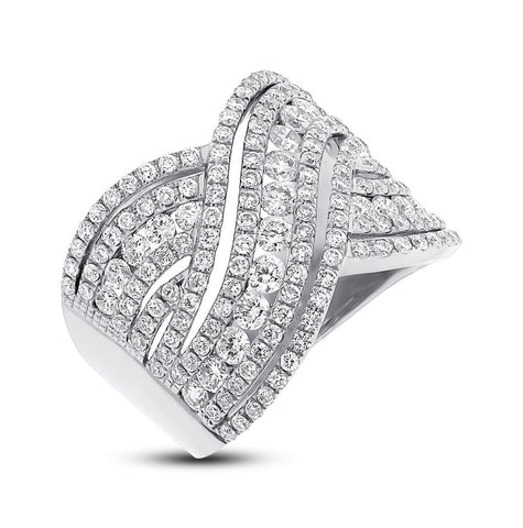 1.89 Ctw 14k White Gold Diamond Womens Ring