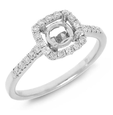 0.30 Ctw 14k White Gold Diamond Semi-mount Ring
