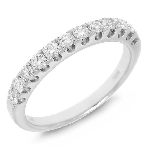 0.50 Ctw 18k White Gold Diamond Womens Band