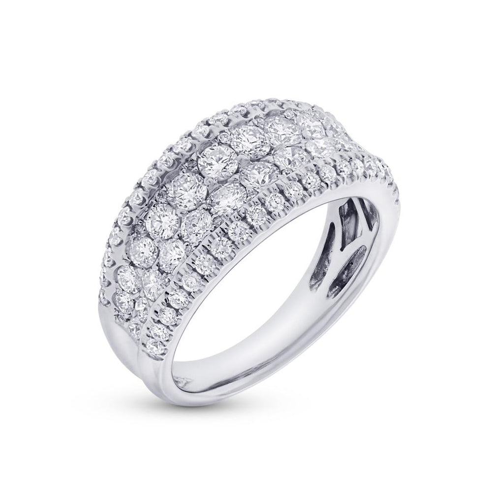 1.56 Ctw 14k White Gold Diamond Womens Ring