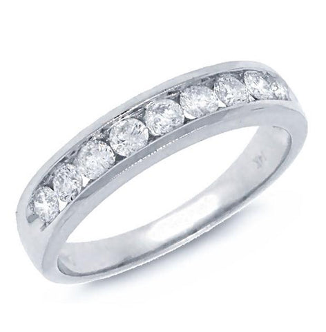 0.52 Ctw 14k White Gold Diamond Womens Band