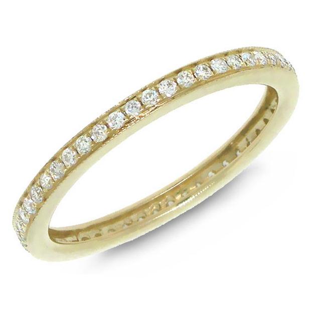 0.28 Ctw 14k Yellow Gold Diamond Eternity Band Size 6