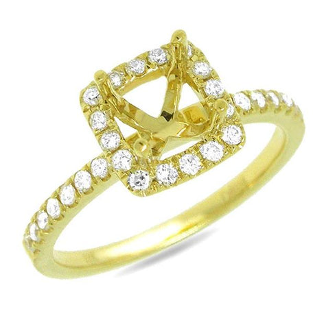 0.30 Ctw 18k Yellow Gold Diamond Semi-mount Ring