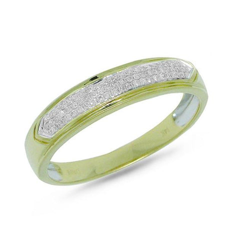 0.14 Ctw 14k Yellow Gold Diamond Mens Band