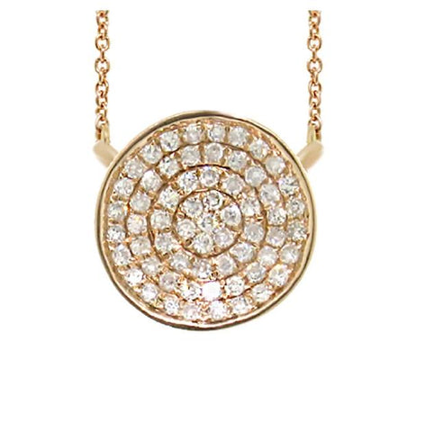 0.17 Ctw 14k Yellow Gold Diamond Pave Necklace