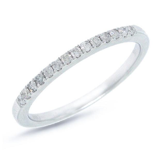 0.14 Ctw 14k White Gold Diamond Womens Band