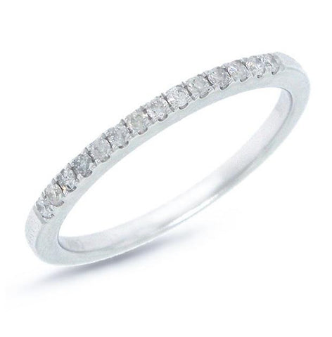 0.14 Ctw 14k White Gold Diamond Womens Band