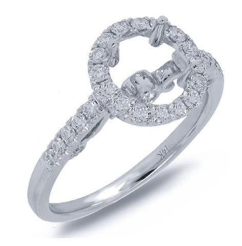 0.51 Ctw 14k White Gold Diamond Semi-mount Ring