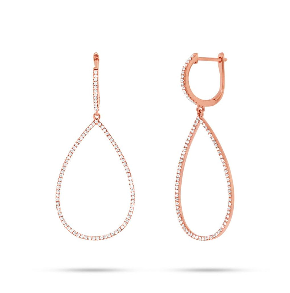 0.52 Ctw 14k Rose Gold Diamond Earring