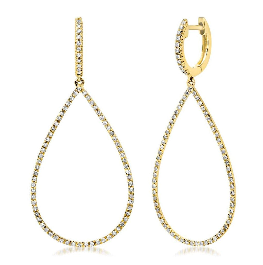 0.52 Ctw 14k Yellow Gold Diamond Earring