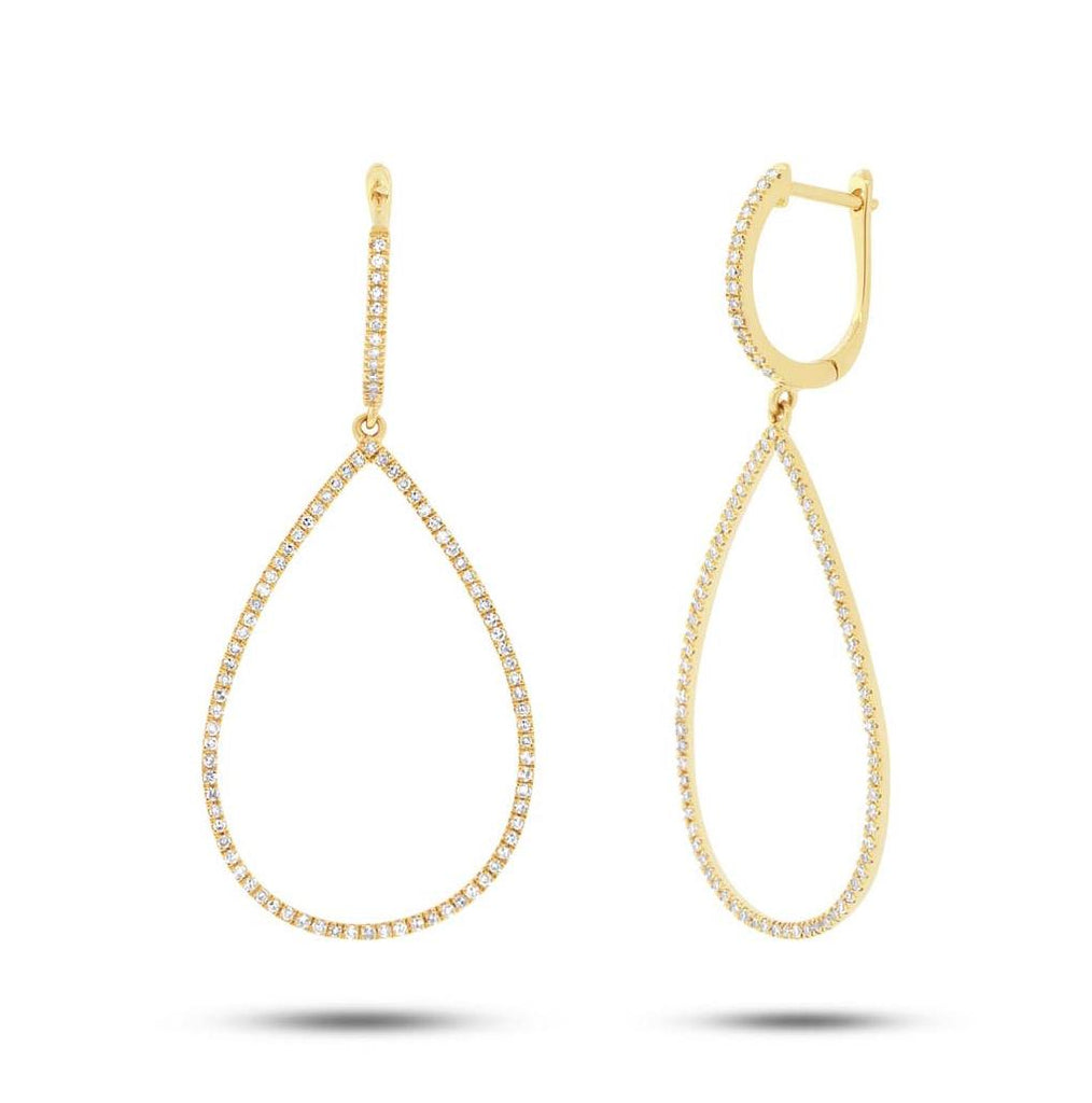 0.52 Ctw 14k Yellow Gold Diamond Earring