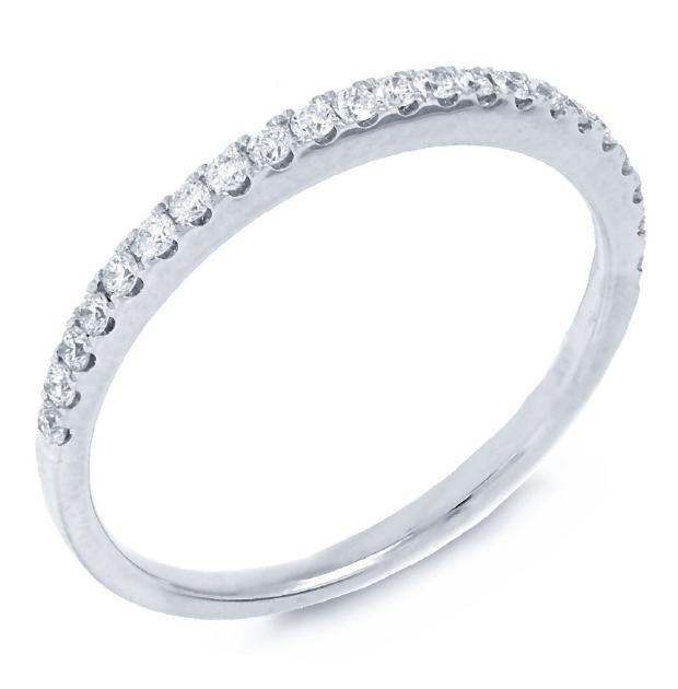 0.22 Ctw 18k White Gold Diamond Womens Band