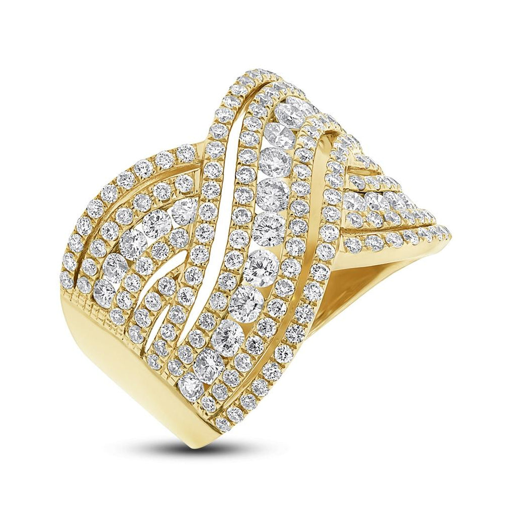 1.89 Ctw 14k Yellow Gold Diamond Womens Ring