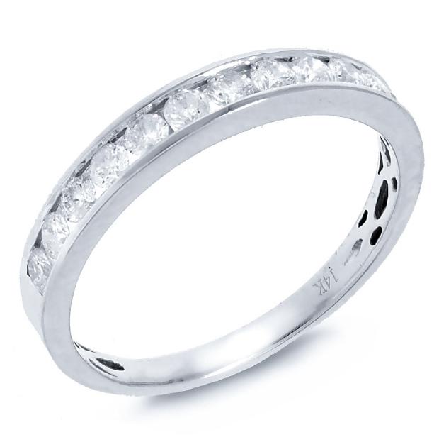 0.50 Ctw 14k White Gold Diamond Womens Band