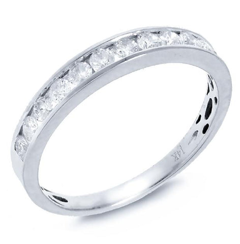 0.50 Ctw 14k White Gold Diamond Womens Band