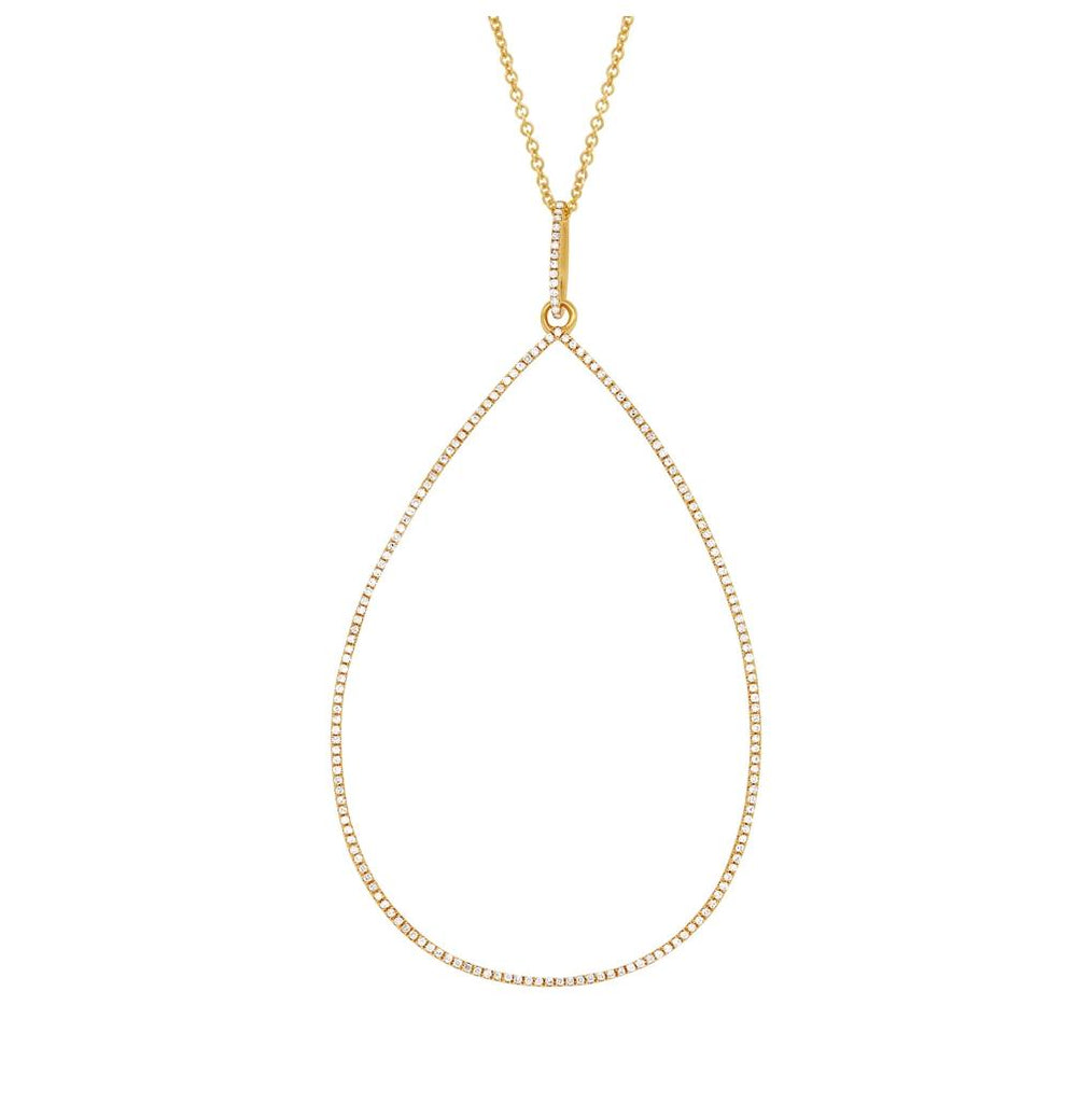 0.44 Ctw 14k Yellow Gold Diamond Pendant Necklace With 18 Inch Chain