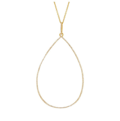 0.44 Ctw 14k Yellow Gold Diamond Pendant Necklace With 18 Inch Chain