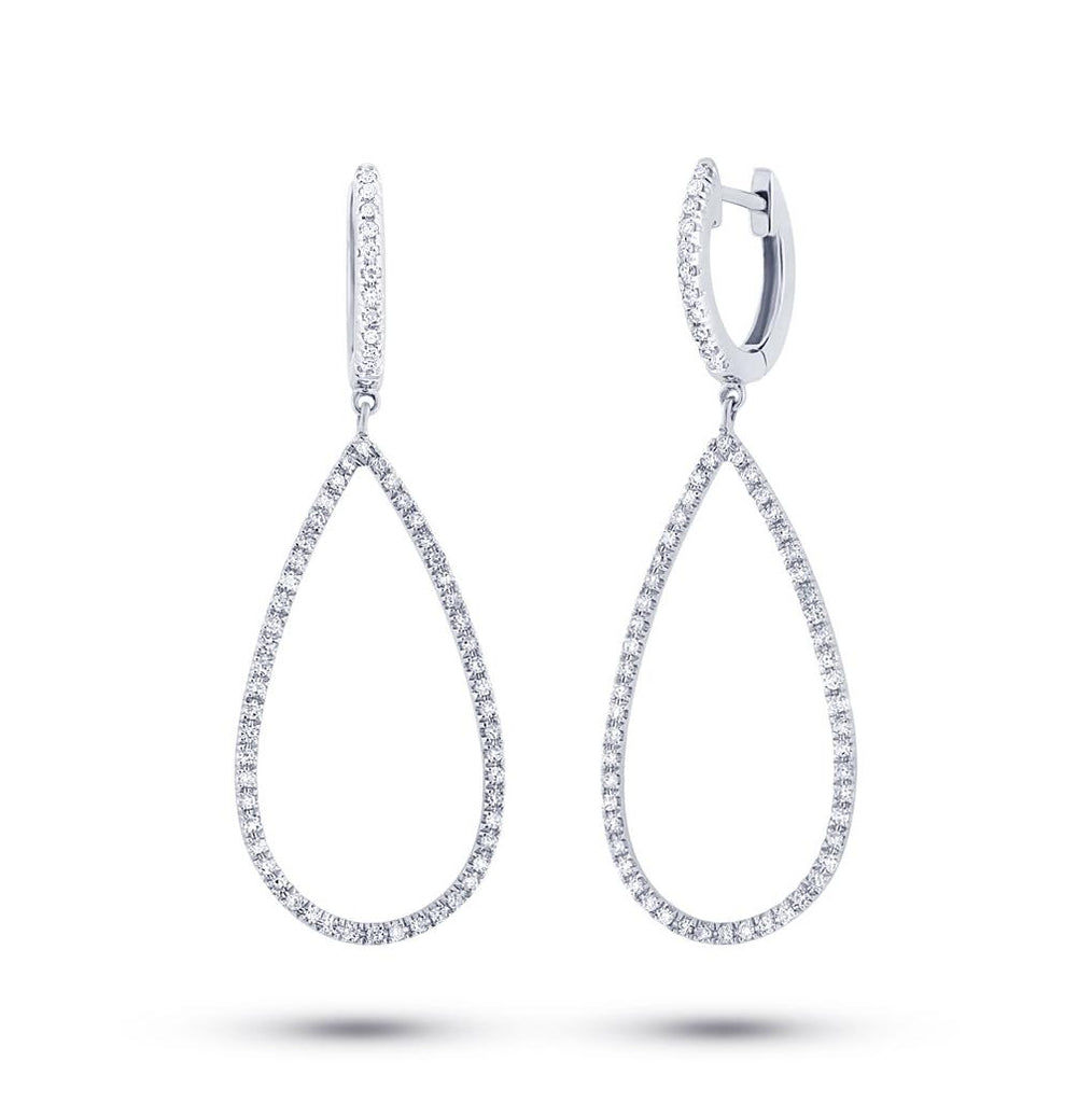 0.40 Ctw 14k White Gold Diamond Earring