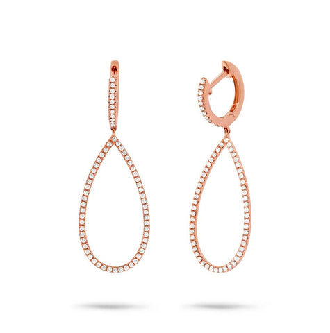 0.40 Ctw 14k Rose Gold Diamond Earring