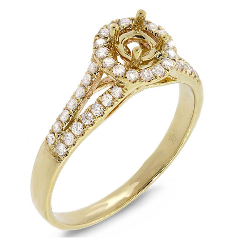 0.29 Ctw 14k Yellow Gold Diamond Semi-mount Ring