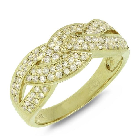 0.56 Ctw 14k Yellow Gold Diamond Womens Ring