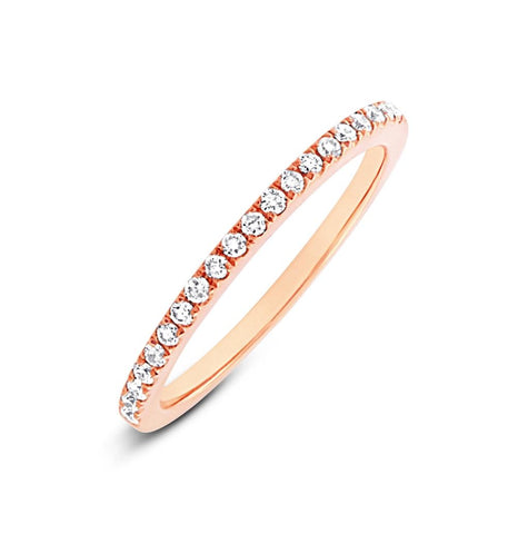 0.20 Ctw 14k Rose Gold Diamond Womens Band