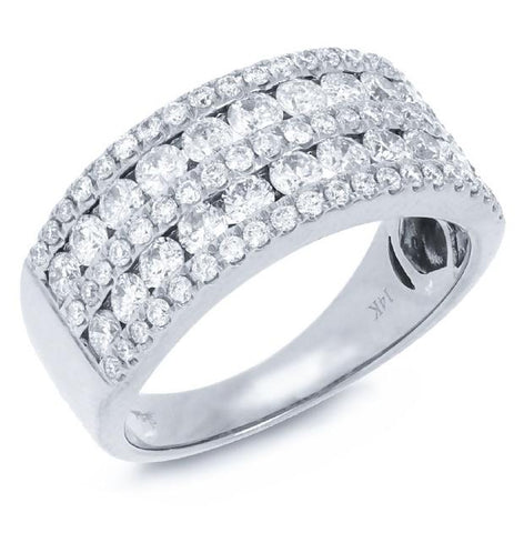 1.64 Ctw 14k White Gold Diamond Womens Ring