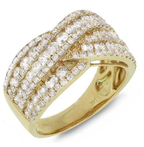 1.90 Ctw 14k Yellow Gold Diamond Womens Ring