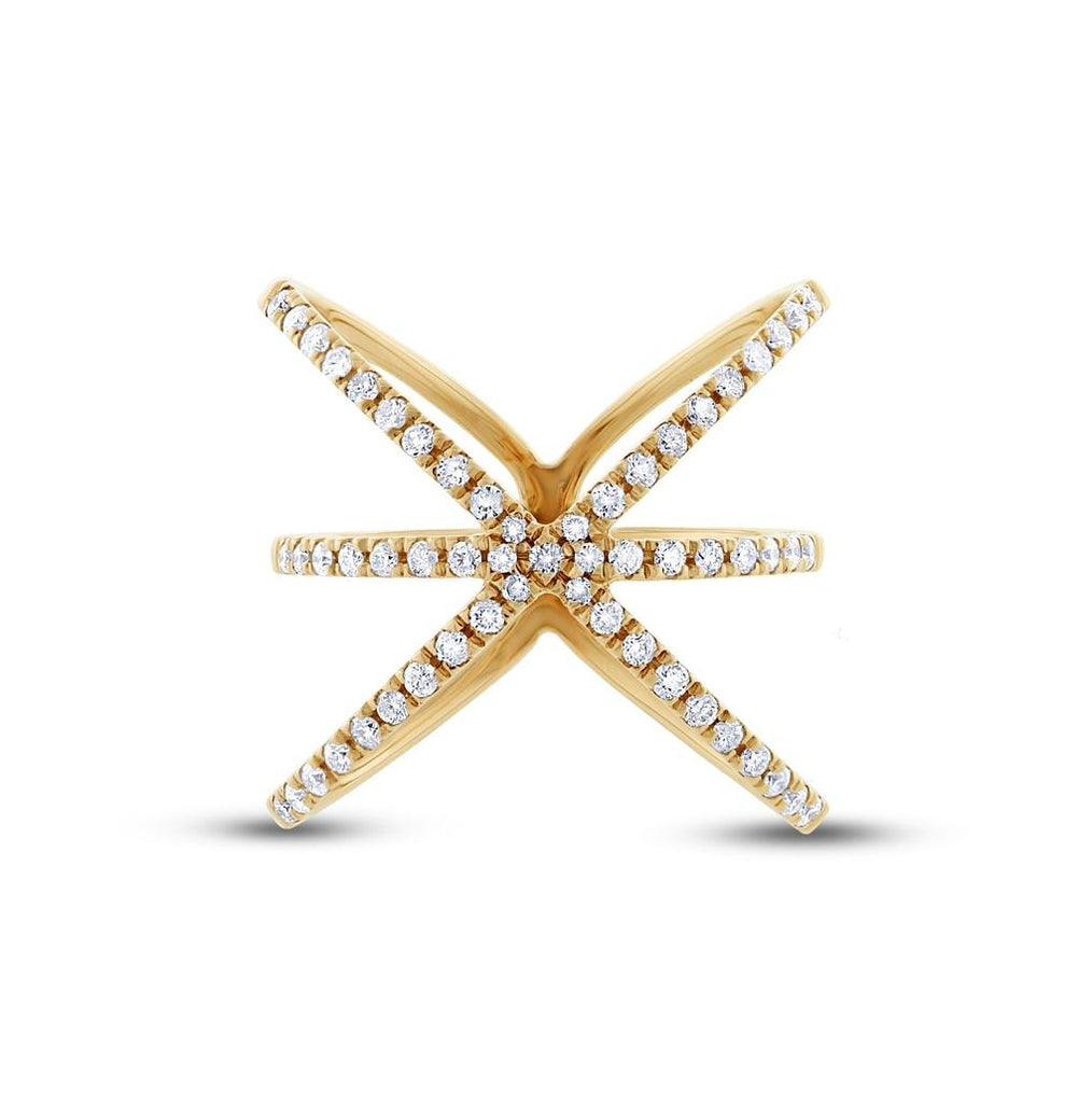 0.51 Ctw 14k Yellow Gold Diamond Womens Ring