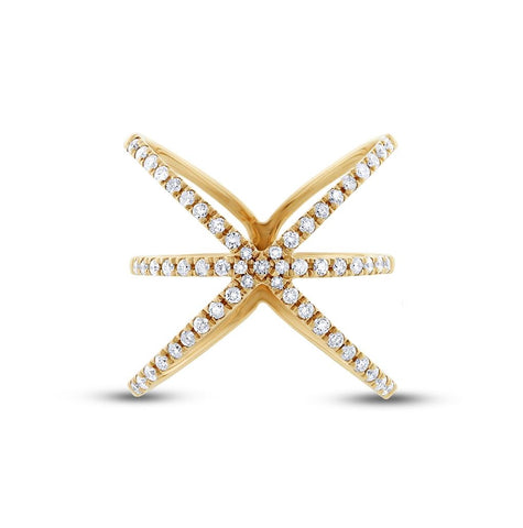 0.51 Ctw 14k Yellow Gold Diamond Womens Ring