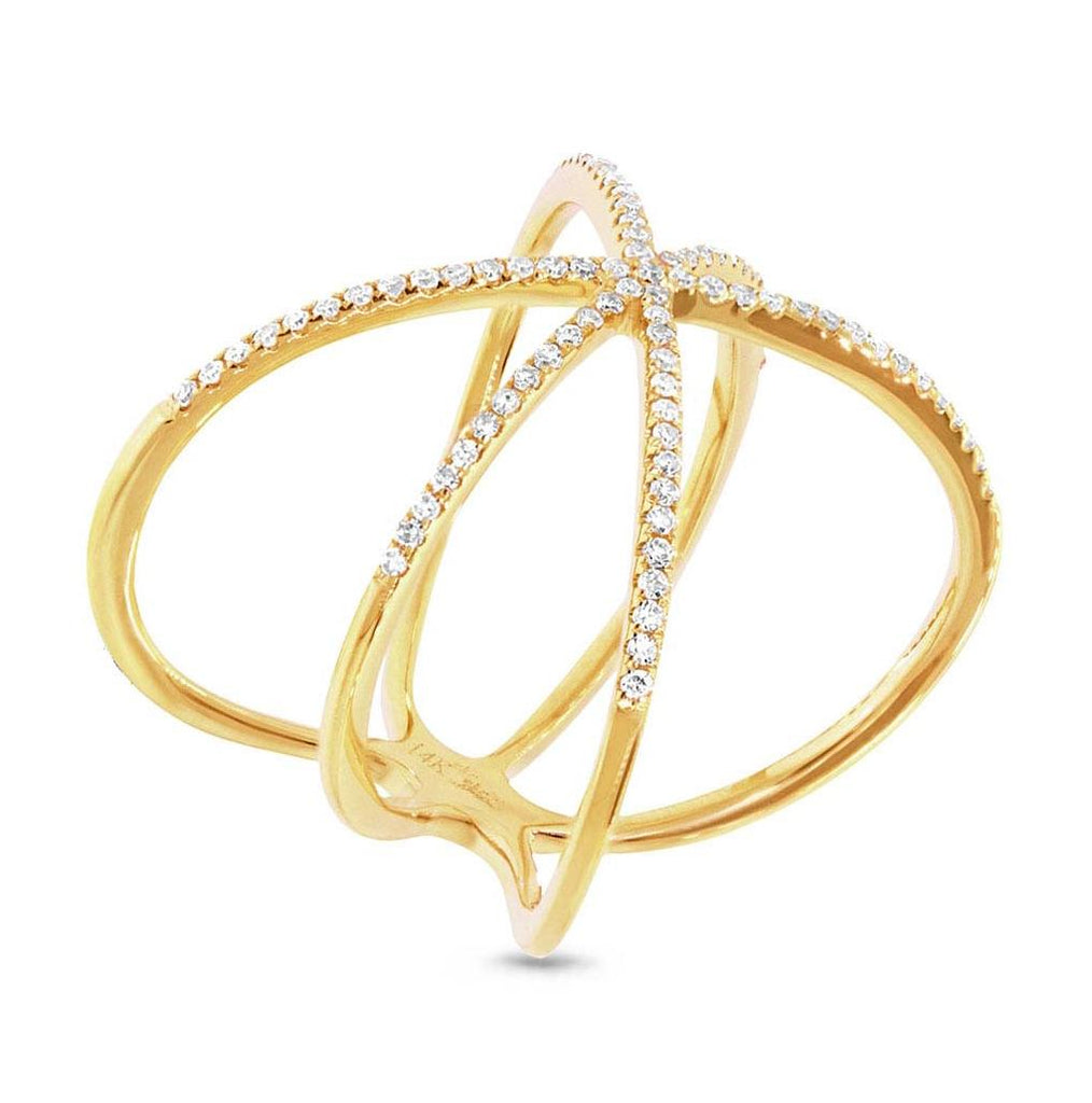 0.28 Ctw 14k Yellow Gold Diamond Womens Ring Size 8.5