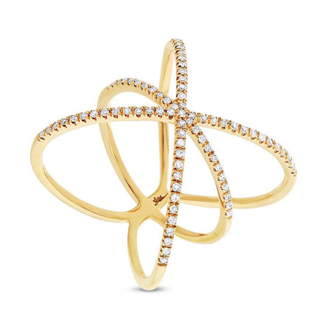 0.28 Ctw 14k Yellow Gold Diamond Womens Ring Size 9.5