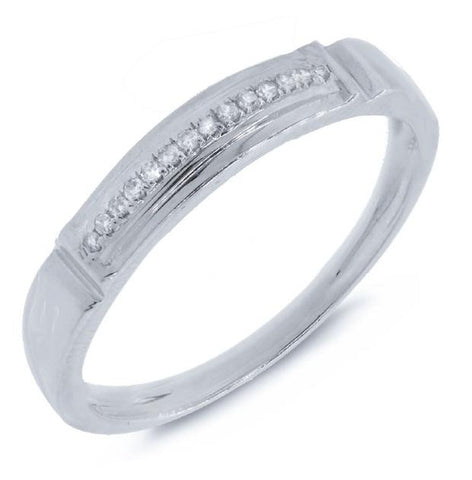 0.02 Ctw 14k White Gold Diamond Womens Band