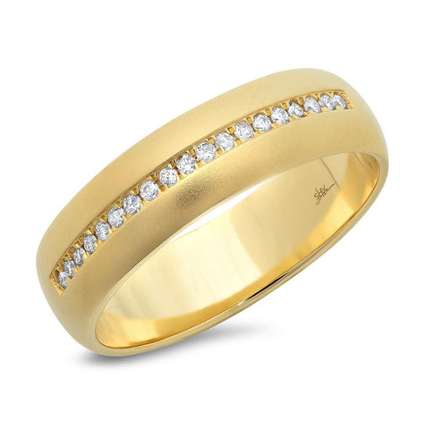 0.17 Ctw 14k Yellow Gold Diamond Mens Band