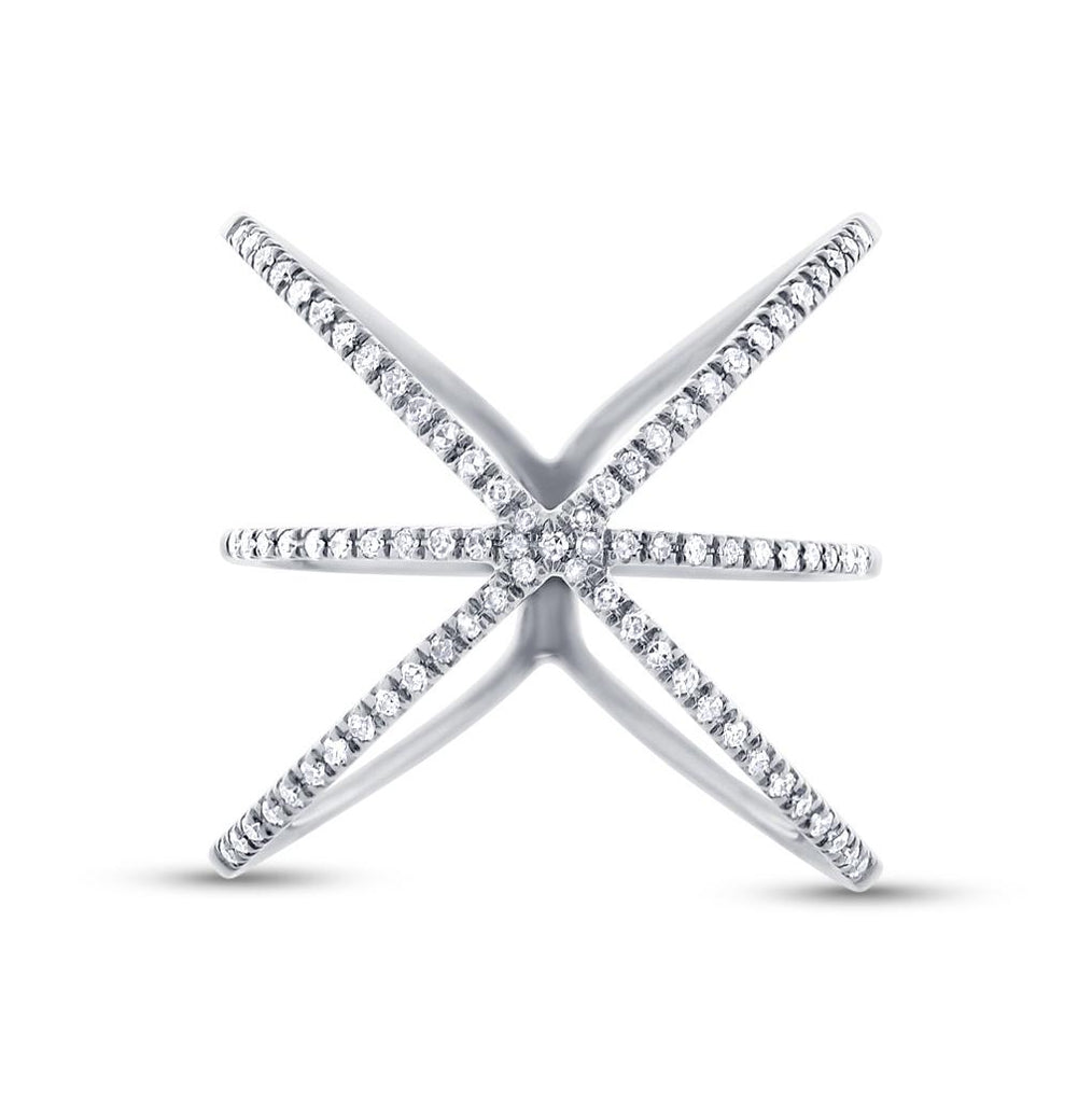 0.23 Ctw 14k White Gold Diamond Womens Ring