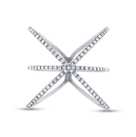 0.23 Ctw 14k White Gold Diamond Womens Ring