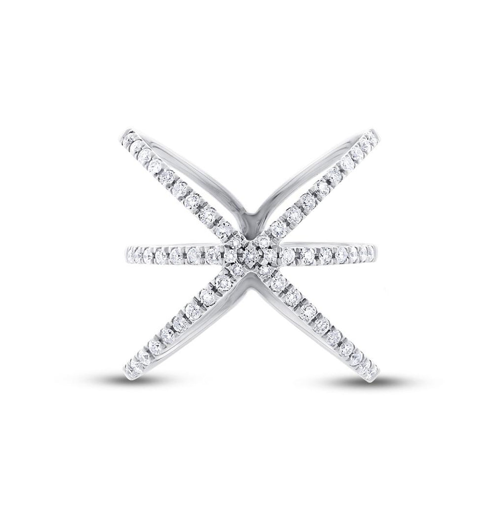 0.51 Ctw 14k White Gold Diamond Womens Ring