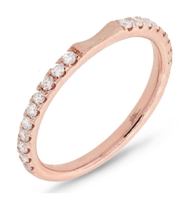 0.31 Ctw 14k Rose Gold Diamond Womens Band