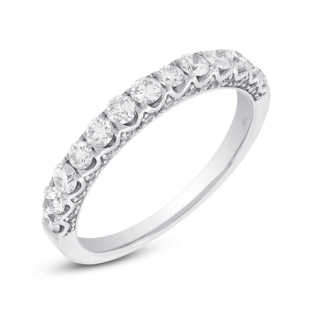 0.72 Ctw 14k White Gold Diamond Womens Band