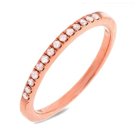 0.14 Ctw 14k Rose Gold Diamond Womens Band