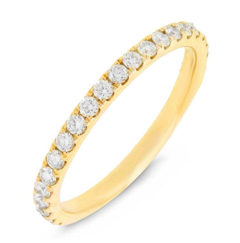 0.43 Ctw 14k Yellow Gold Diamond Womens Band Size 8