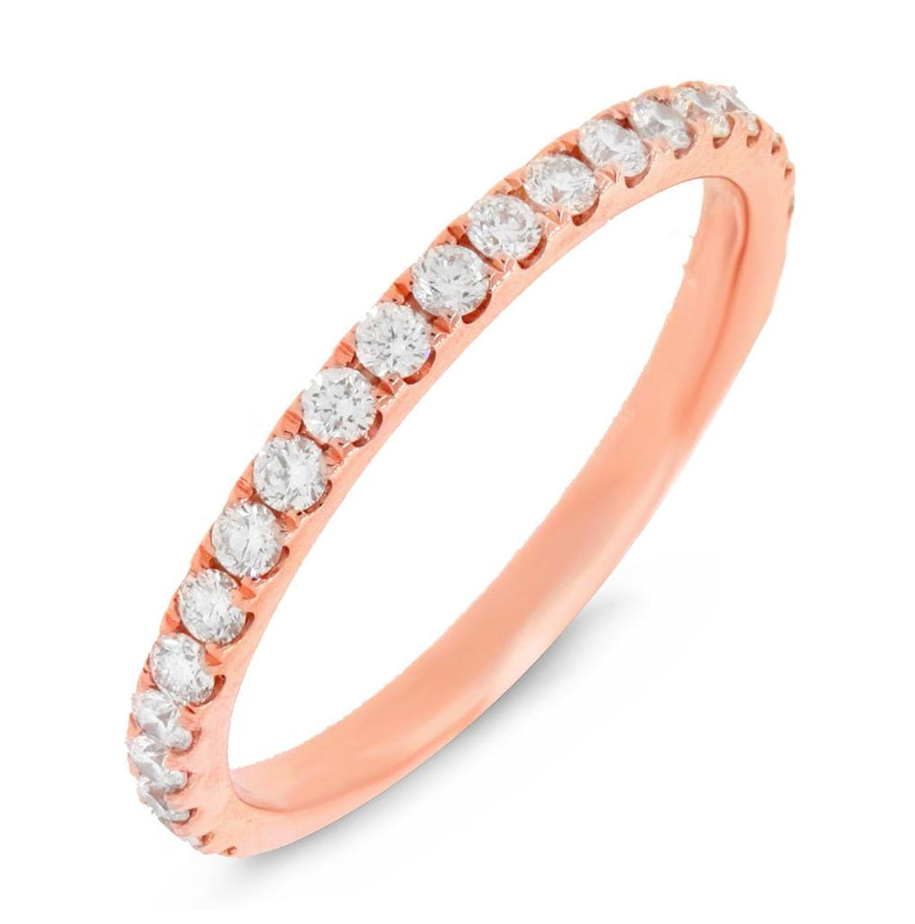 0.43 Ctw 14k Rose Gold Diamond Womens Band