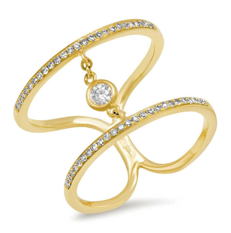 0.24 Ctw 14k Yellow Gold Diamond Womens Ring