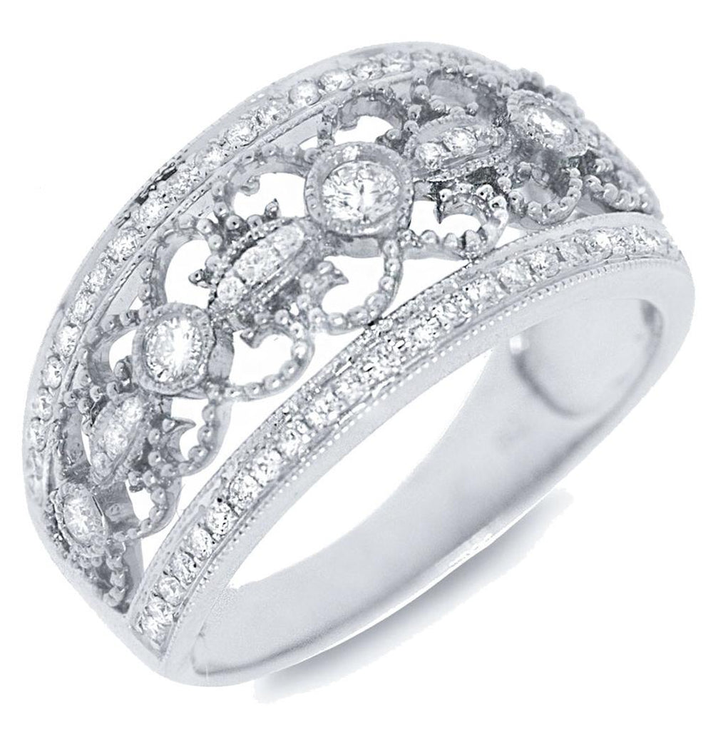 0.50 Ctw 18k White Gold Diamond Womens Ring