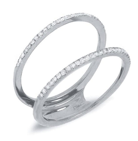 0.18 Ctw 14k White Gold Diamond Womens Ring