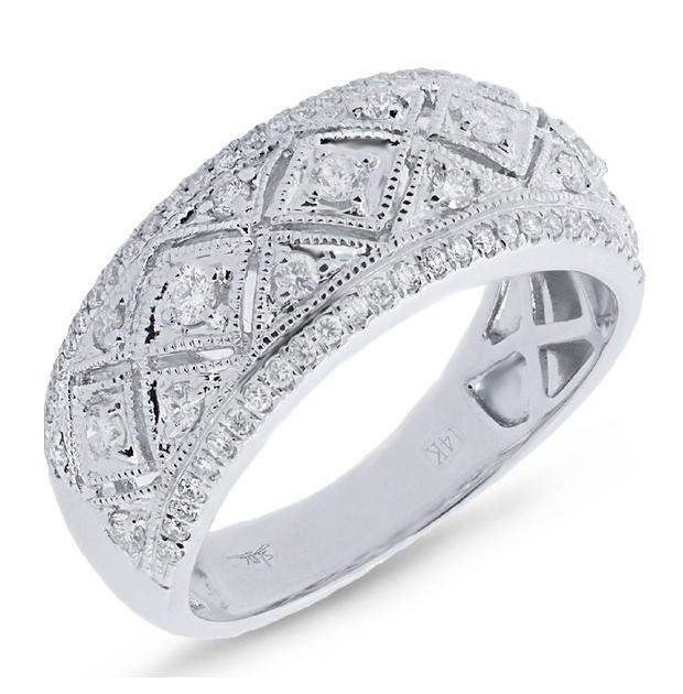 0.45 Ctw 14k White Gold Diamond Womens Ring