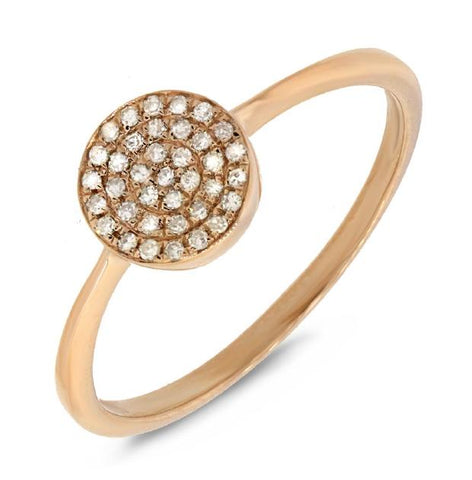 0.11 Ctw 14k Yellow Gold Diamond Pave Womens Ring